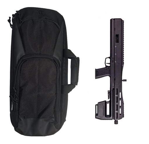 Trailblazer Firearms Pivot Folding Rifle - Black | 9mm | 16" Threaded Barrel | 15rds Bundled w/ Trailblazer Firearms Pivot Rifle Custom Backpack TF-P9-BLK-TF-P9-BAG-BLK-BUNDLE