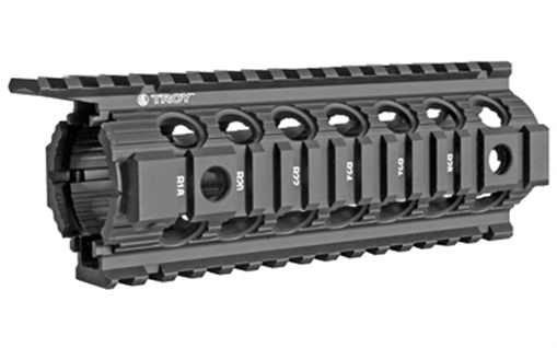 TROY Industries Enhanced Rail, 7", Drop In, Picatinny on All Four Sides, Four Built-in Sockets Fits QD Swivels, Fits AR-15 Rifles, Black SRAI-DID-D7BT-00 SRAIDIDD7BT00