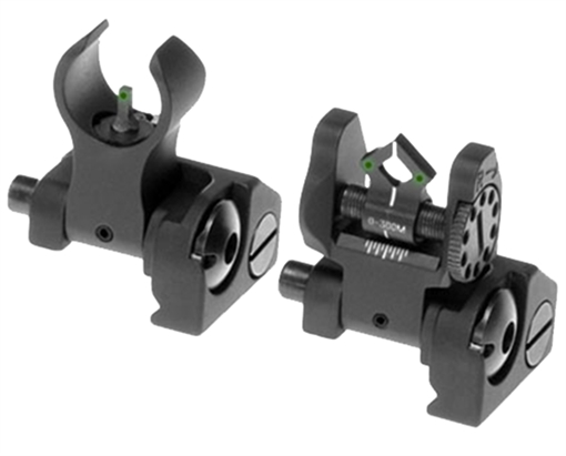 Troy Ind Tritium Micro BattleSight Set M4 Front & Dioptic Rear Black Hardcoat Anodized SSIGMCMSTBT01