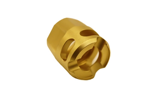 True Precision Y-Micro Comp, Compensator, 9MM, Fits 1/2-28 Threads, Titanium Nitride Finish, Gold TP-YMICRO-G TPYMICROG