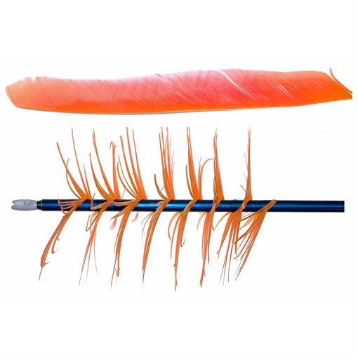 Trueflight Trueflight Spiral Wrap Flu-Flu Feathers Orange RW 100 pk. 17005