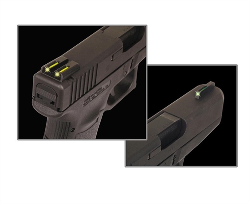 Truglo TFO Tritium/Fiber-Optic Day/Night Sights Fits Springfield XD XDM (excluding 5.25" Comp Series) and XDS - Front Green/Rear Yellow TG131XTY