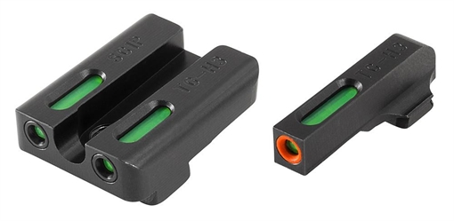 TRUGLO Brite-Site TFX Pro, Sight, Fits Sig #6 Front/#8 Rear, Tritium/Fiber-Optic, Day/Night Sight, 24/7 Brightness, Orange Ring on Front Sight TG-TG13SG2PC