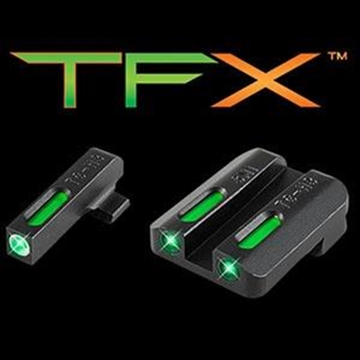 Truglo TFX Tritium/Fiber-Optic Day/Night Sight Set Steyr Mannlicher M-A1 C-A1 S-A1 L-A1 White Outline Front/Rear Green TG13SM1A