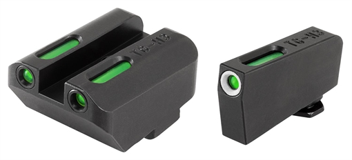 TruGlo TFX Low Suppressor Height Black Green Tritium & Fiber Optic White Outline Front Sight Green Tritium & Fiber Optic Rear Sight Compatible with Glock (Excludes MOS) TG13GL4A