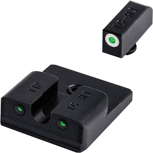 Truglo Tritium Pro Night Sights Fit Taurus Millennium G2 / 709 Slim / 740 Slim - White Outline Front/Rear Green TG231T2W