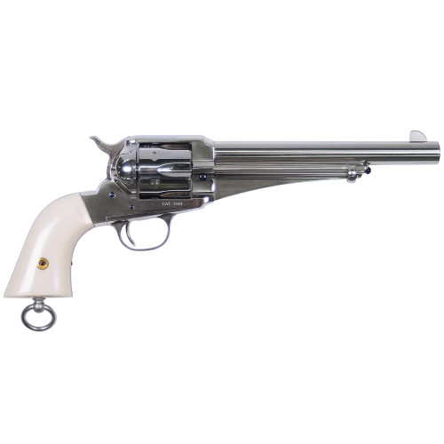 Uberti Outlaw and Lawmen "Frank" 1875 Army .357 Mag, 7.5" Barrel, Nickel, Ivory Grip, 6rd