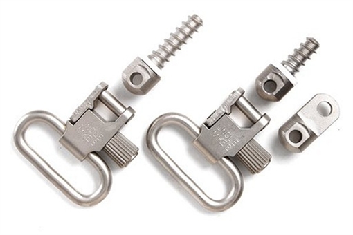 Uncle Mike's Super Swivel Quick Detach 115 RUG Nickel 1" Loop for Ruger 10/22/ .44 Mag/ #3 Carbines 14622