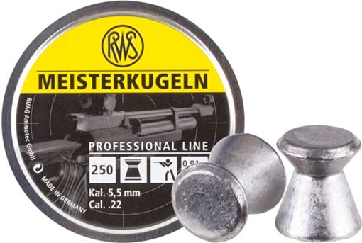 RWS PELLETS 22 MEISTERKUGELN 14 GRAINS PRO-LINE 250-PACK 2404458