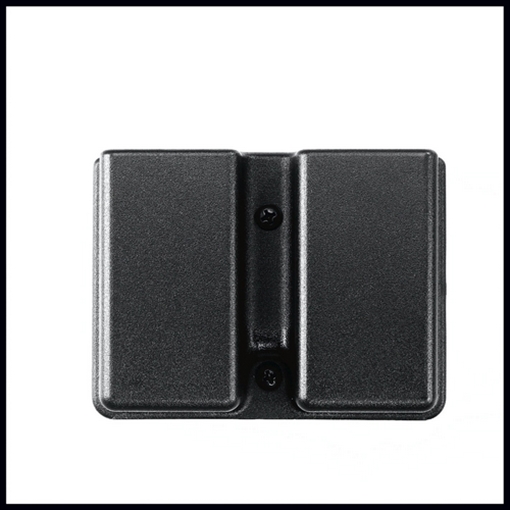 Uncle Mike's Kydex Double Mag Case Black Kydek, Belt Clip Mount Fits Belts Up To 1.75", Compatible With Single Stack Magazines 51371