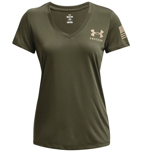 Under Armour Women's UA Tech Freedom Short Sleeve V-Neck 1369471390SM