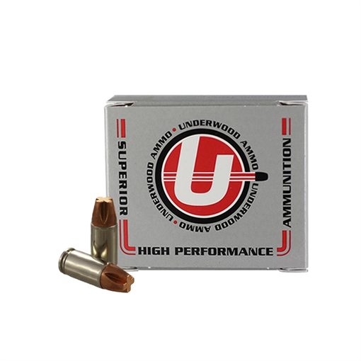 Underwood Hunting & Self Defense Handgun Ammunition 9mm Luger(+P) 115gr Solid 1250 fps 20/ct 822