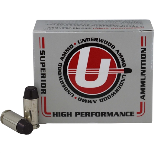 Underwood Ammo Hard Cast Flat Nose Handgun Ammunition 40 S&W 200gr FN 1000 fps 20/ct 740