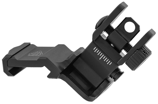 Leapers, Inc. - UTG Accu-Sync, AR15 45 Degree Offset Flip-up Rear Sight, Black MT-945
