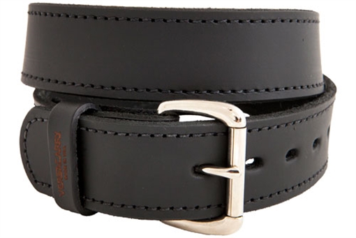 VERSACARRY DOUBLE PLY LEATHER BELT 40"X1.5" HEAVY DUTY BLK 30140