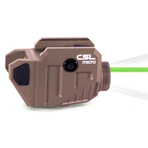 Viridian Weapon Technologies C5L Micro, Tac Light with Laser, Universal Fits, Green Laser with 550 Lumen Light, Instant On, Flat Dark Earth 930-0056