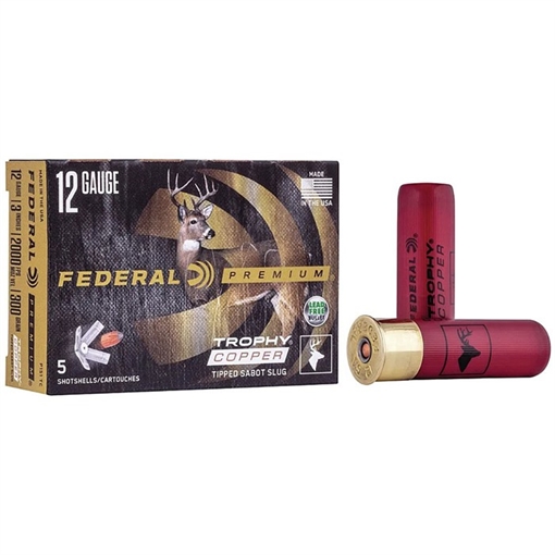 FEDERAL VITAL-SHOK TROPHY COPPER SABOT SLUG AMO 12GA 3" 5RD (10 BOX CASE) P151TC P151 TC