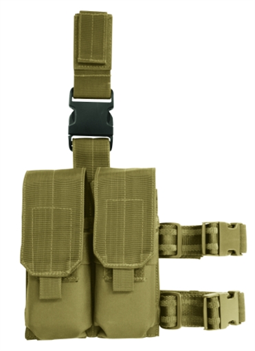 Voodoo Tactical Drop Leg Platform with Attached M4/M16 Double Mag Pouch 20-9308007000