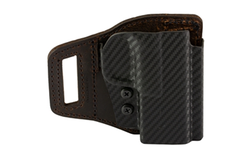 Versacarry V-Slide, Belt Slide Holster, Right Hand, Fits Springfield Hellcat Pro, Distressed Leather and Polymer, Brown VSL211HCTP