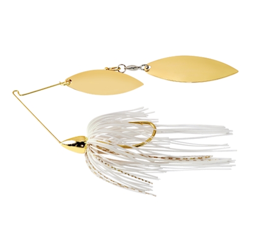 WAR EAGLE SPINNER BAITS EAGLE GOLD FRAME DOUBLE WILLOW SPINNERBAIT WHITE GOLD WE14GW01G