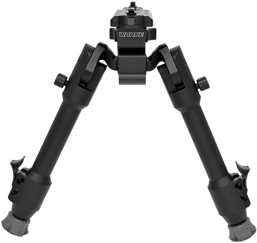 Warne Skyline Precision Bipod, Anodized Finish, Black, M-LOK Quick Detach Mount, 5 Position Leg Rotation, 6.9"-9.1" 7904M