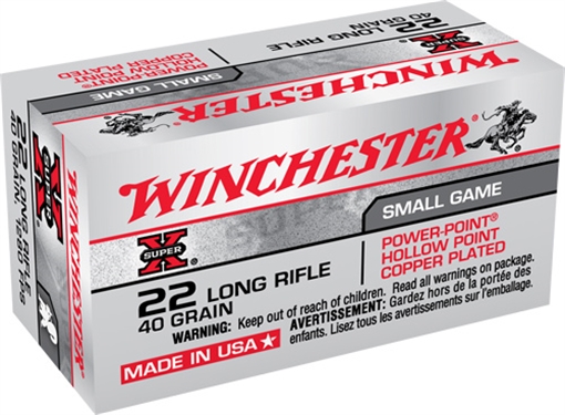 WINCHESTER 22LR 40GR LEAD-HP 2220RD CASE LOT X22LRPPB