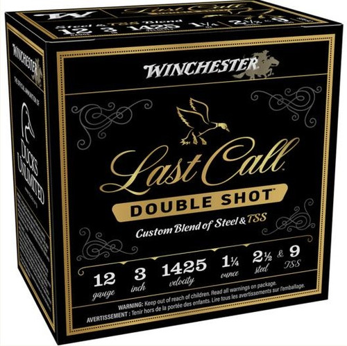 Winchester Last Call Double Shot 12 Ga, 3" 1 1/4oz 2.5/9TSS Shot 25 Per Box