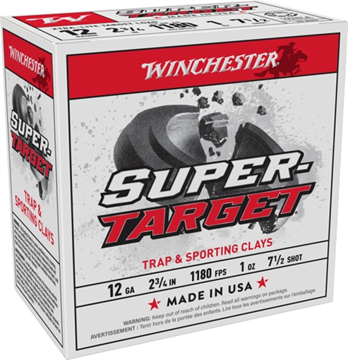 WINCHESTER TARGET 12GA 2.75" 1OZ #7.5 1180FPS 250RD CASE TRGTL127