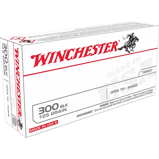 Winchester Ammo USA 300Blackout 125gr Open Tip Range 20 Per Box/10 Case USA300BLK