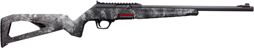 Winchester Repeating Arms Wildcat, Semi-automatic Rifle, 22 LR, 16.5" Threaded Barrel, 1/2x28 Thread Pitch, Matte Finish, Midnight Gray Camo, Polymer Stock, Rear Ghost Ring Sight, 10 Rounds, 1 Magazine 521128102