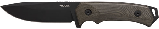 WOOX KNIFE ROCK 62 FIXED BLADE 4.25" BLACK MICARTA PLAIN HND! BUKNF00105