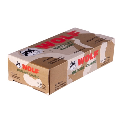 Wolf 45 AUTO 230GR FULL METAL JACKET 50/BOX MC45FMJ