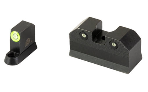 XS Sights R3D, 2.0, Tritium Night Sight, For CZ P10, Suppressor Height, Green Front Outline, Green Tritium Front/Rear CZ-R201S-6G