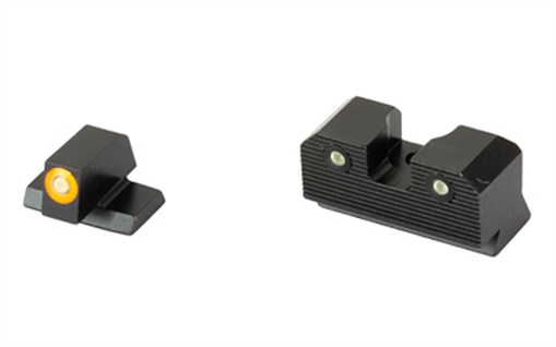 XS Sights R3D 2.0, Tritium Night Sight, Fits S&W M&P Shield, Orange Front Outline, Green Tritium Front/Rear SW-R207P-6N