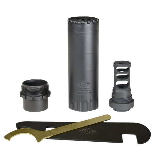 Yankee Hill Turbo K RB 5.56x45mm NATO, 4.90" L, Black Stainless, Phantom QD Adapter, 1/2"-28 tpi Flash Hider