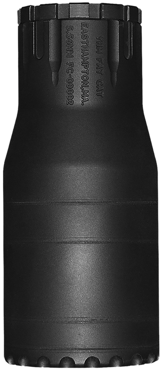 Yankee Hill Fat Cat Suppressor (Standard End Cap) 22 Caliber (5.56mm) Black Stainless Steel/Inconel, Mini sRx Mount Included