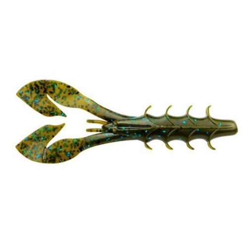 YUM SPINE CRW 3.75"-GRN PMPK/BLU FLK 8PK YSCR3176