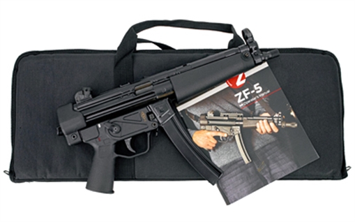 Zenith Firearms ZF-5 Essentials Package, Semi-automatic, 9MM, 8.9" CHF Threaded/Trilug Barrel, 1/2X28, Matte Finish, Black, Polymer Grip, Ambidextrous Safety, Adjustable Sights, 1 Magazine, 30 Rounds, Soft Case, Manual ZF5001MAG9BK