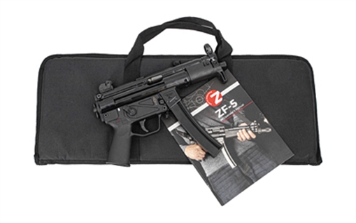 Zenith Firearms ZF-5T Essentials Package, Semi-automatic, 9MM, 5" CHF Threaded/Trilug Barrel, 1/2X28, Matte Finish, Black, Polymer Grip, Ambidextrous Safety, Adjustable Sights, 1 Magazine, 30 Rounds, Soft Case, Manual ZF5T01MAG9BK